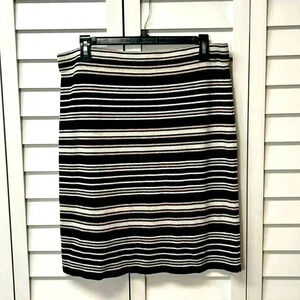LOFT Striped Ribbed Sweater Pencil Skirt Size Large